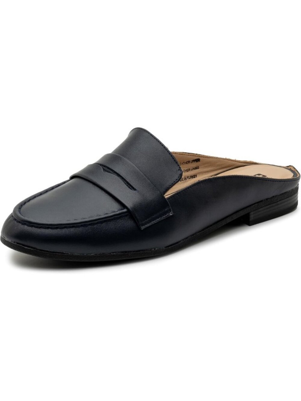 Stylish Women's Leather Backless Mule Loafers - Comfortable Slip-On Dressy Flats